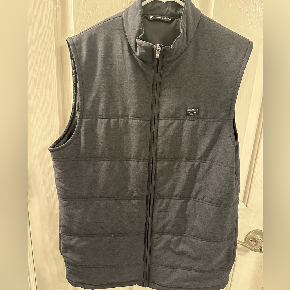 Travis Mathew Charcoal Zip Up Vest - Size M
